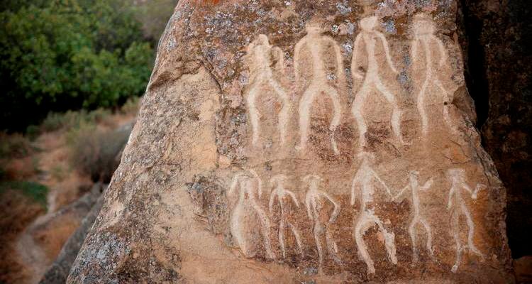 Ancient petroglyphs in Gobustan